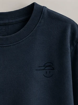Hat on Hat prototype tee: Night, Navy tee, tone on tone